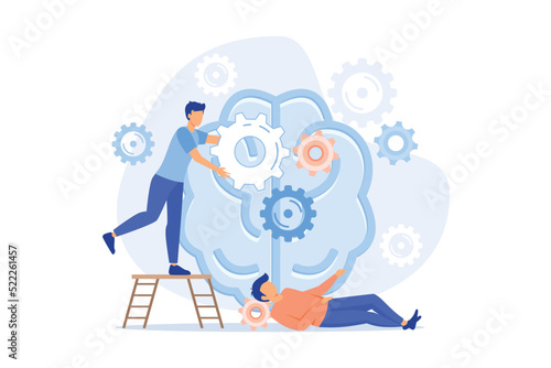 Psychological manipulation Mental abuse, dark psychology, emotional blackmailing, social engineering, gaslight effect, brain manipulation Flat vector Modern illustration
