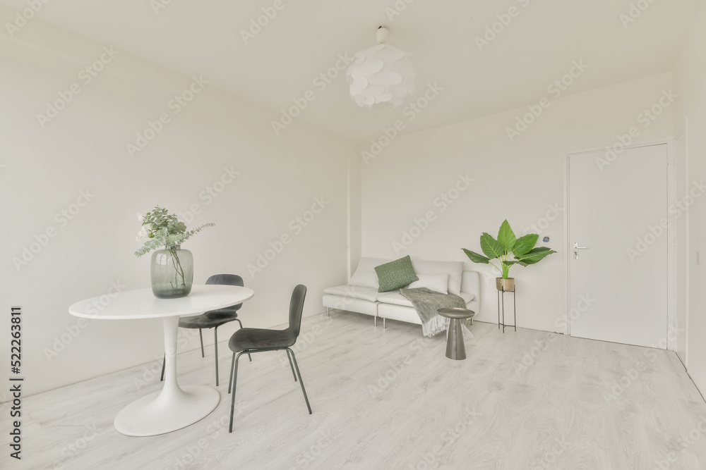Modern Home With Furniture next to a door Modern Home With Furniture next to a door