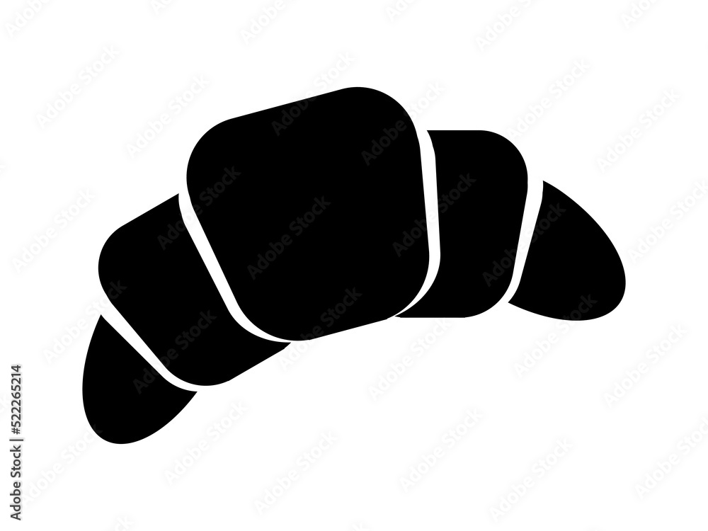 Croissant icon. Design element. Simple food icons. Vector. Croissant icon. Design element. Simple food icons. Vector.