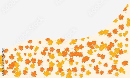 Autumn background with flat leaves