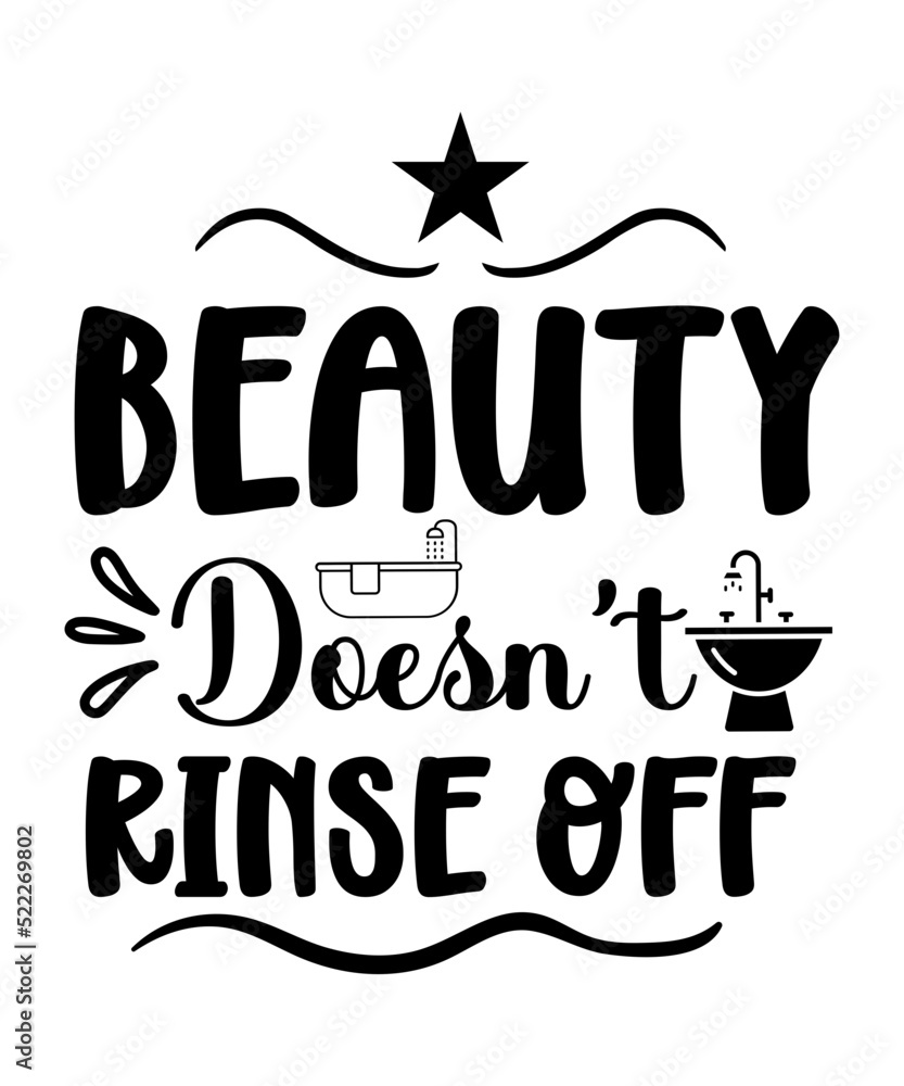 Stockvector Bathroom Svg, Bathroom Svg Bundle, Bathroom Sign Svg