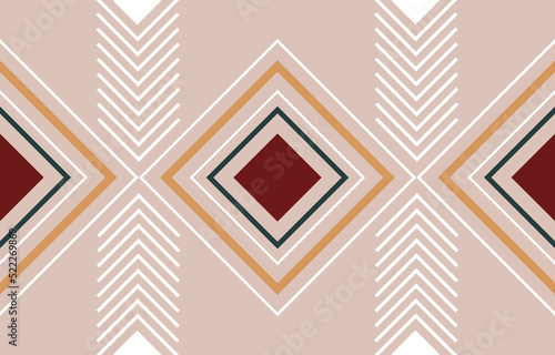 Oriental ethnic seamless pattern traditional background Design for carpet,wallpaper,clothing,wrapping,batik,fabric,Vector illustration embroidery style. 