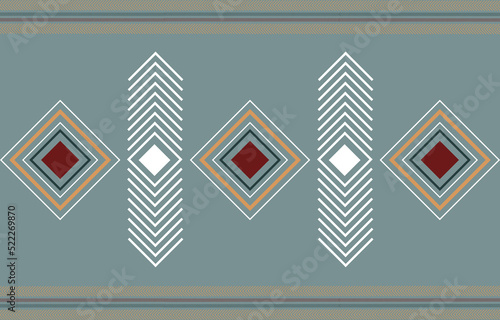 Oriental ethnic seamless pattern traditional background Design for carpet,wallpaper,clothing,wrapping,batik,fabric,Vector illustration embroidery style. earth tone.