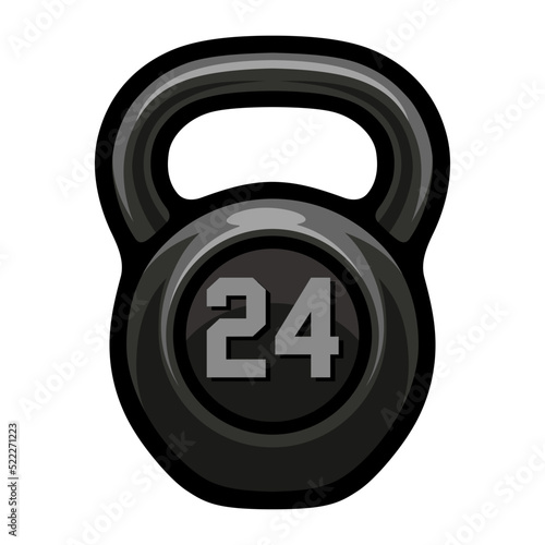 Kettlebell flat icon. Dumbbell, weight. Tool for sports and fitness. Equipment gym symbol.