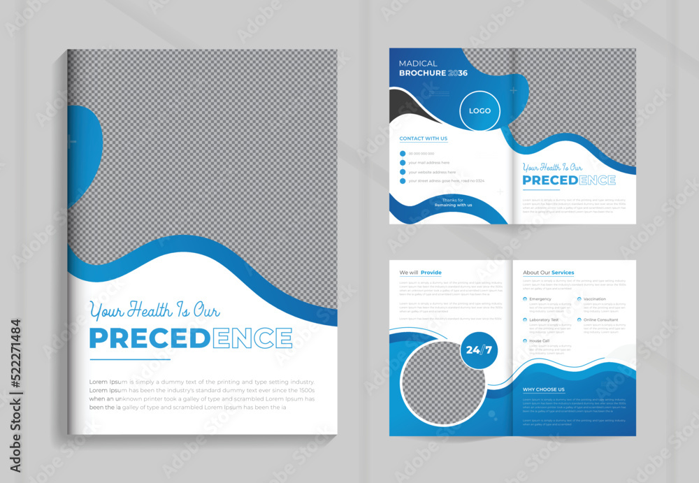 Medical healthcare Professional corporate bifod brochure design template