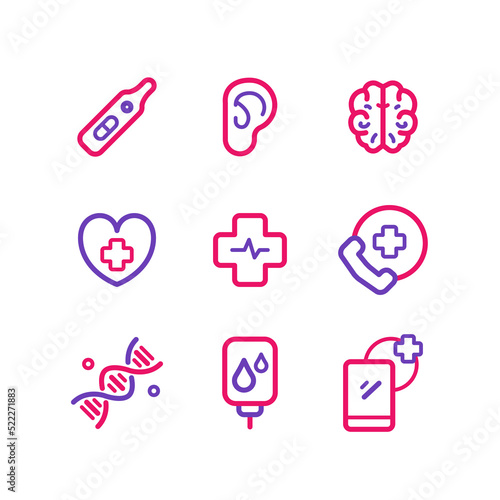 Medical Icon Pack. Colored Line Icon