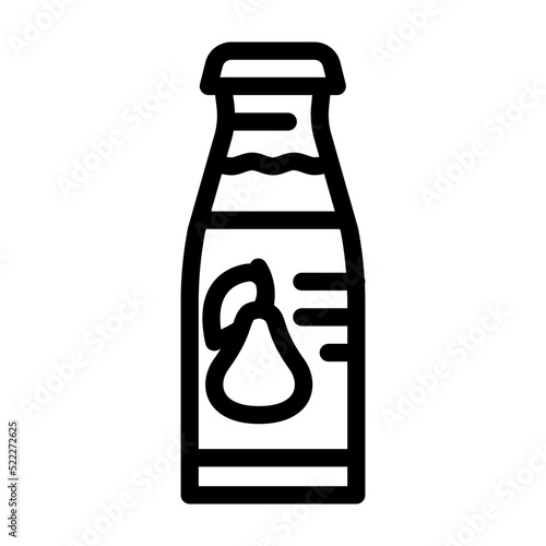 pear juice line icon vector. pear juice sign. isolated contour symbol black illustration