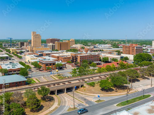 Aerial View of Abilene Texas Downtown photo