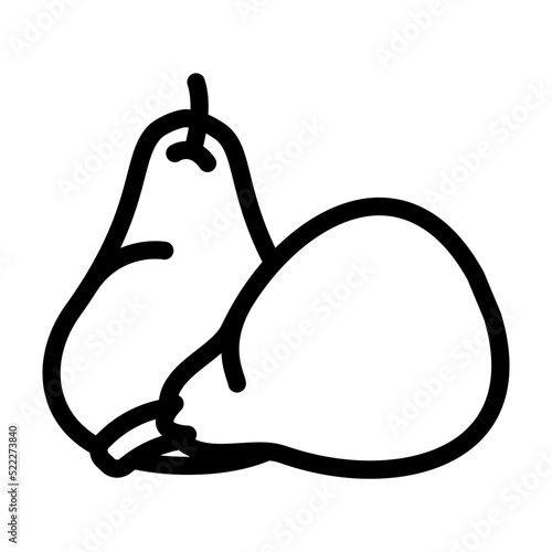 pear fresh yellow line icon vector. pear fresh yellow sign. isolated contour symbol black illustration