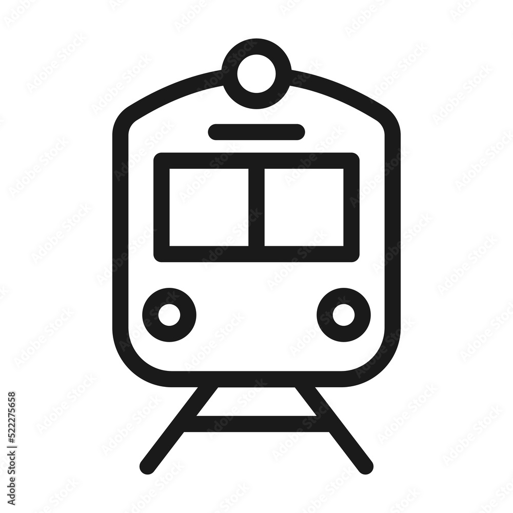 Train and railroad line icon. Bullet train Vector symbol illustration Train and railroad line icon. Bullet train Vector symbol illustration