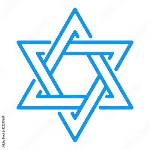 Star of David icon. Judaism and Jewish identity Vector symbol illustration
