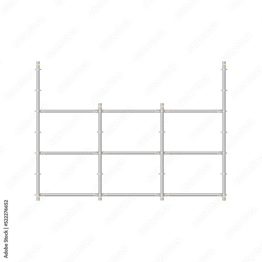 scaffolding, white background, used in construction areas. scaffolding, white background, used in construction areas.