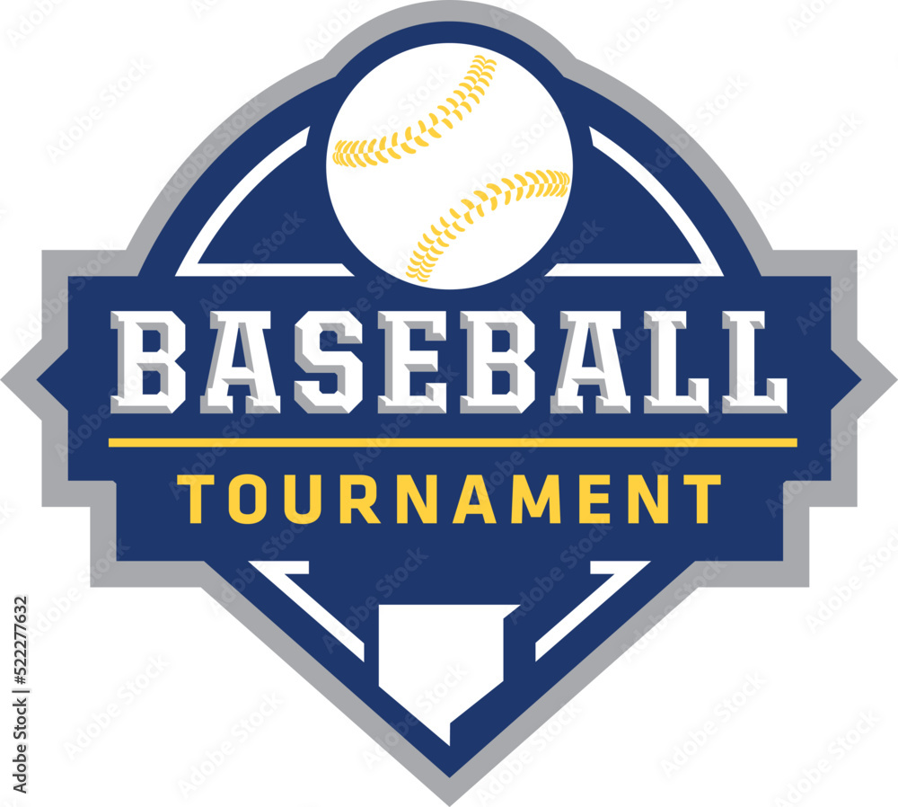 Baseball Tournament Logo Stock Vector | Adobe Stock
