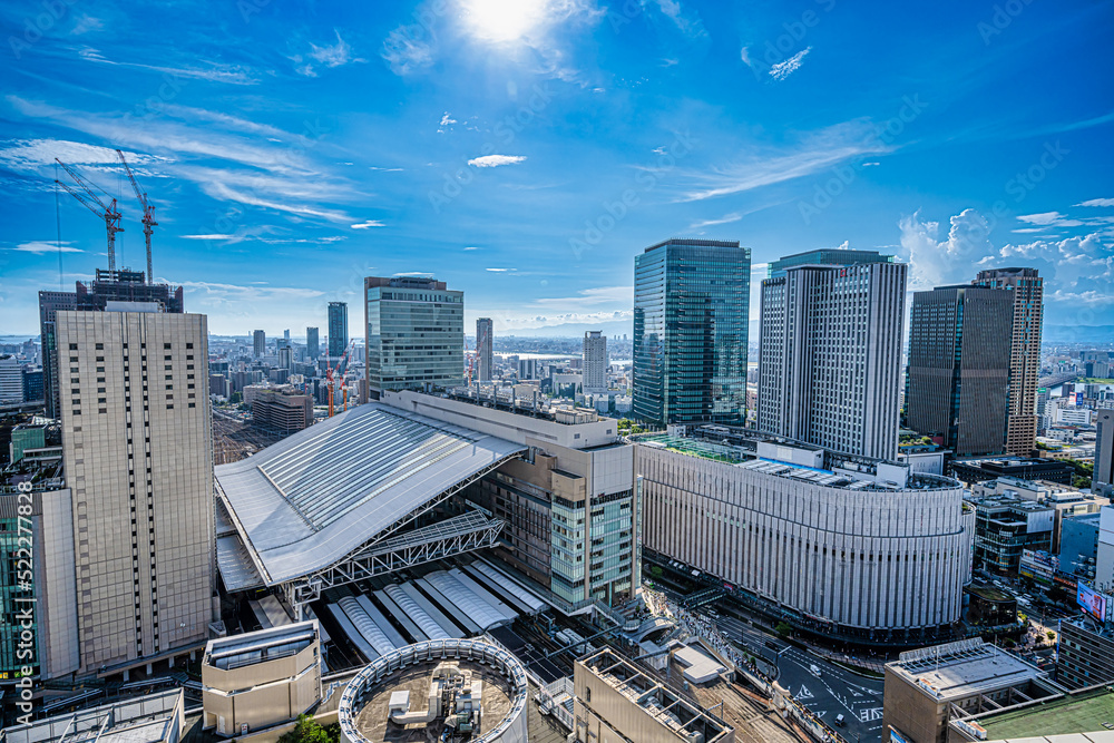 Fototapeta premium JR大阪駅の俯瞰風景 【大阪 風景】