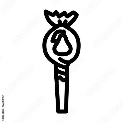 pear candy line icon vector. pear candy sign. isolated contour symbol black illustration