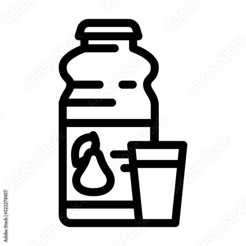 pear nectar line icon vector. pear nectar sign. isolated contour symbol black illustration