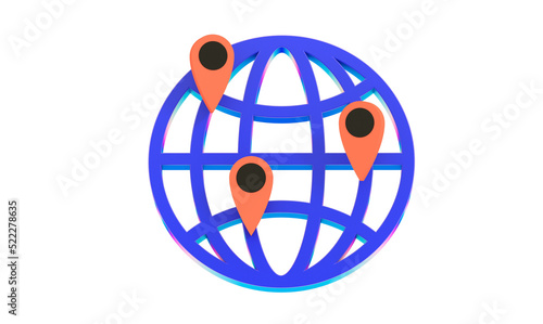 world globus 3d transparent...