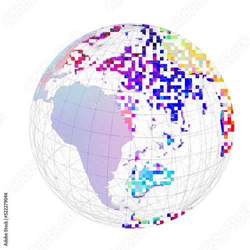 world globus 3d transparent