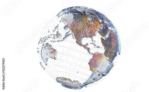 world globus 3d transparent...