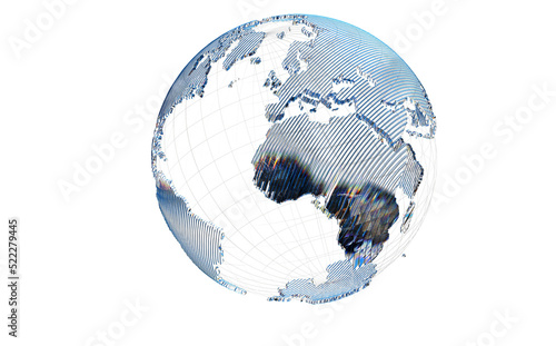 world globus 3d transparent...