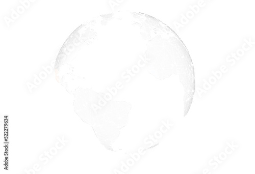 world globus 3d transparent digital #522279634
