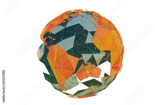 world globus 3d transparent digital