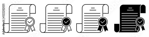 Diploma icon vector. certificate illustration sign. studies symbol or logo.
