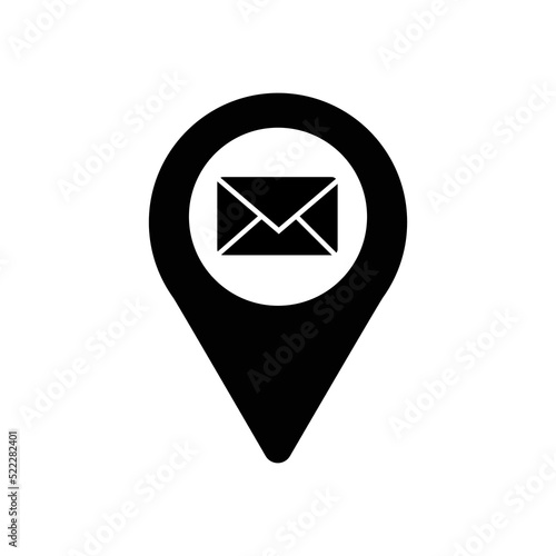 Free Download Location icon with envelope, Navigation line icon. Editable stroke, Vector illustration - GFXLoad