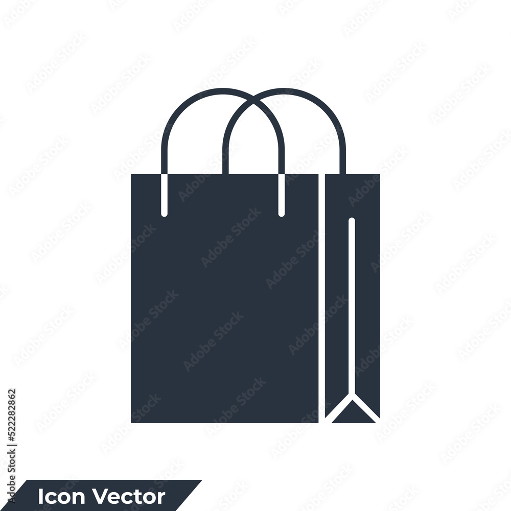 shopping bag icon logo vector illustration. Grocery bag symbol template for graphic and web design collection shopping bag icon logo vector illustration. Grocery bag symbol template for graphic and web design collection