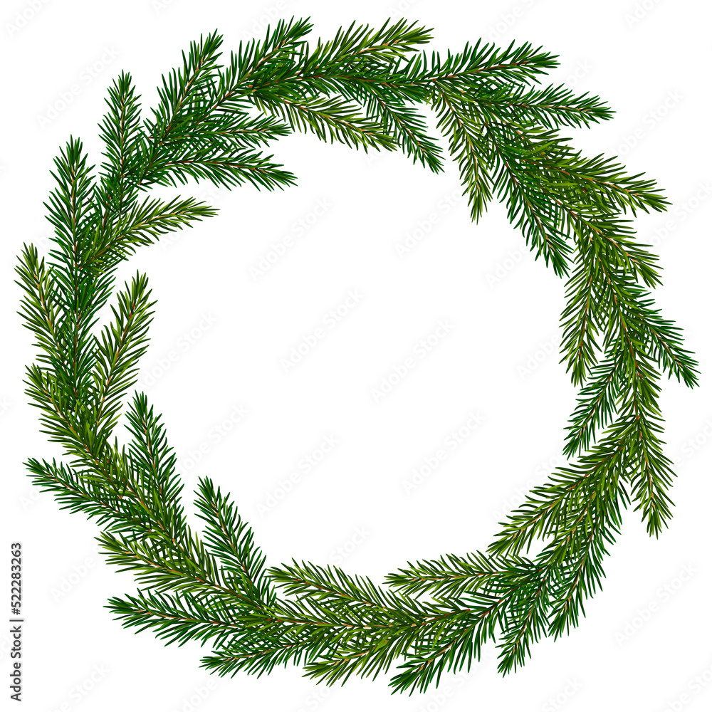 Christmas Wreath from fir tree branches