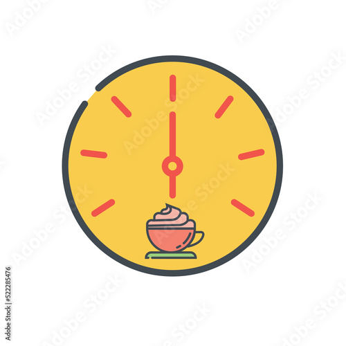 Coffee break icon. Lineal color style. Can be used for web and mobile.