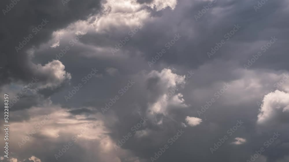 time lapse of dark sky with rain clouds before storm. thunderstorm front time lapse of dark sky with rain clouds before storm. thunderstorm front