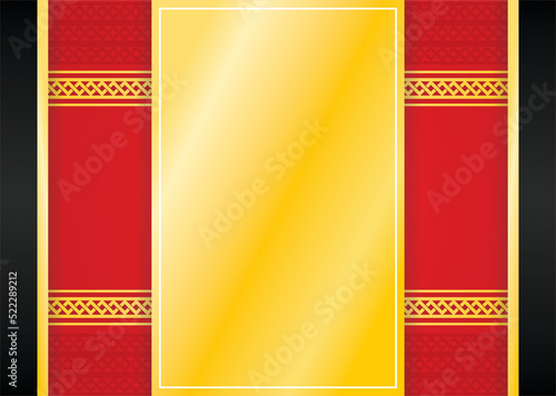 Luxurious old sheet with empty space on red background with crossed lines ornament.