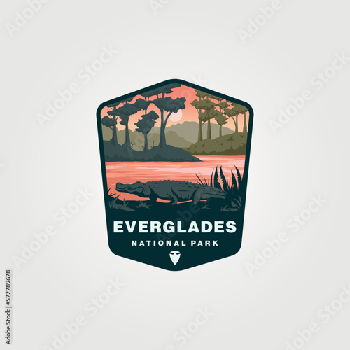 everglades national park logo vector patch symbol illustration design