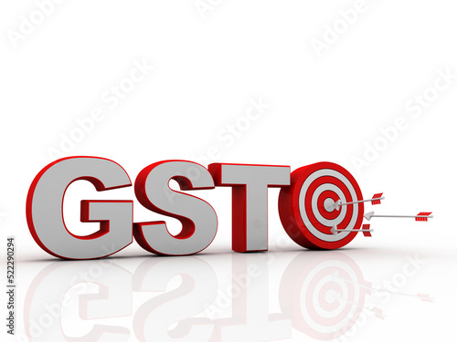 3d rendering GST Tax India with target 