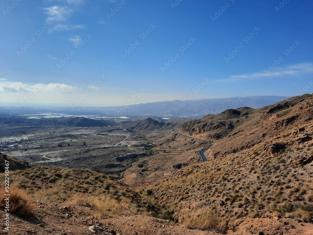 Paisaje vista desde las montañas de Almería