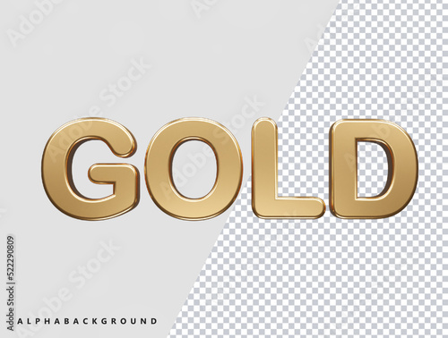 Gold text effect