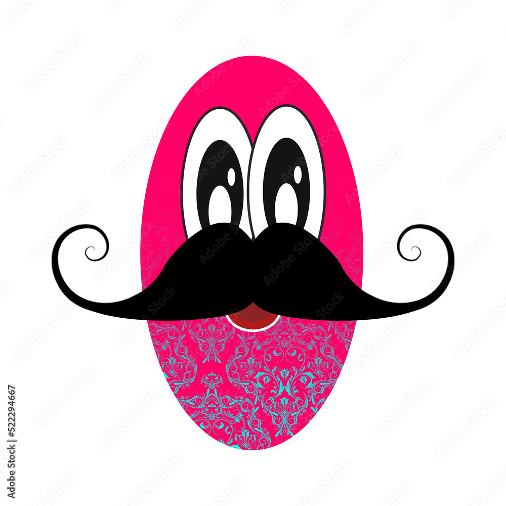 Vector mustache emoji Clipart Stock Illustration | Adobe Stock