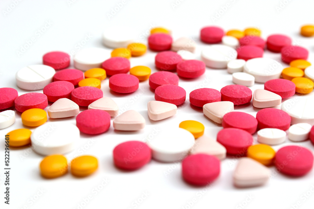 Several kinds of drug tablet isolated on the white background Several kinds of drug tablet isolated on the white background