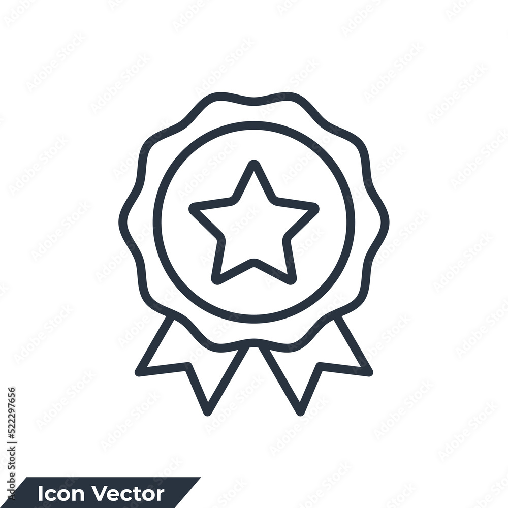 Premium quality. Achievement badge icon logo vector illustration. Certificate symbol template for graphic and web design collection Premium quality. Achievement badge icon logo vector illustration. Certificate symbol template for graphic and web design collection
