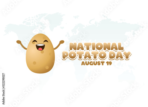 vector graphic of national potato day good for national potato day celebration. flat design. flyer design.flat illustration.