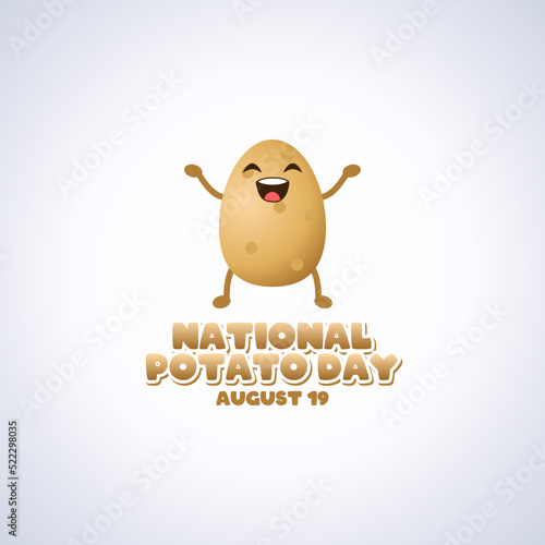 vector graphic of national potato day good for national potato day celebration. flat design. flyer design.flat illustration.