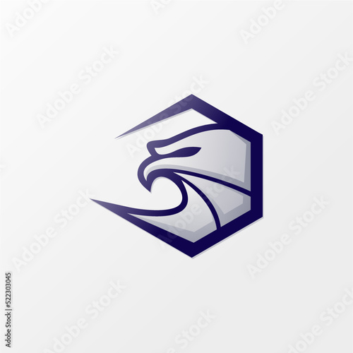 eagle head logo illustration suitable for your brand and team