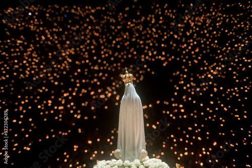 Statue of Our Lady of Fatima in the Procession of Candles at the Sanctuary of Our Lady of Fatima, Portugal photo