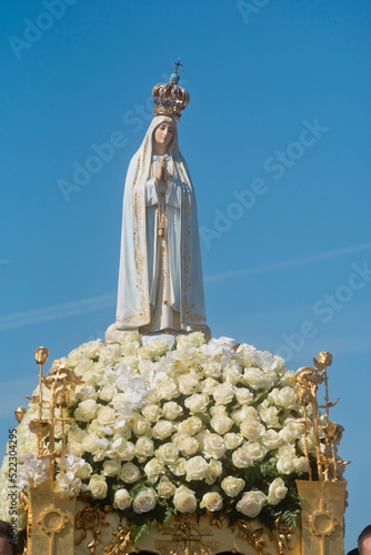 Statue of Our Lady of Fatima at the Sanctuary of Our Lady of Fatima, Portugal