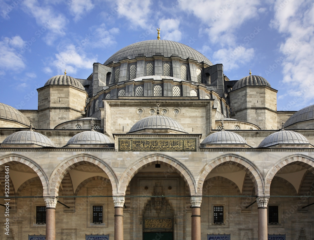 Suleymaniye Mosque in Istanbul. Turkey