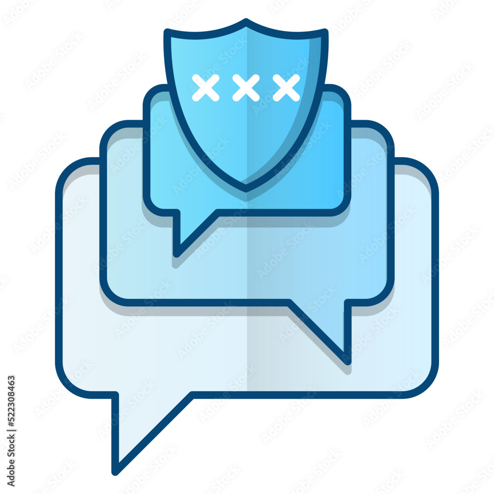 Naklejka premium Conversation security icon