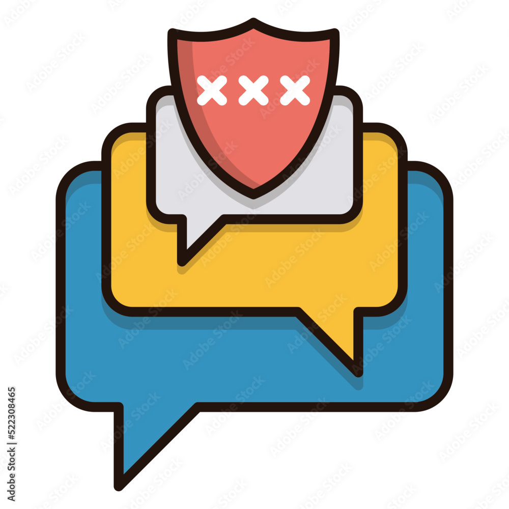 Naklejka premium Conversation security icon