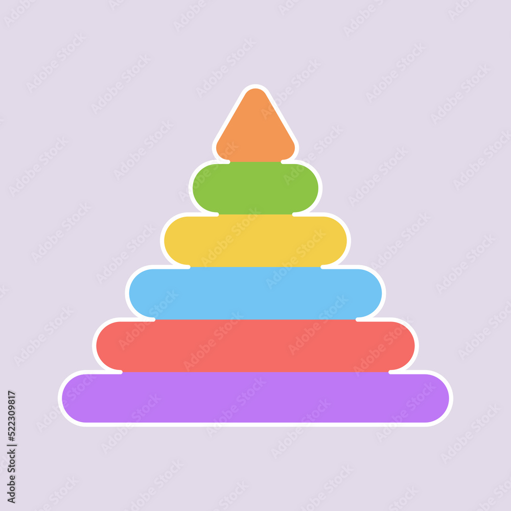 Children toy in flat style. Vector illustration concept Children toy in flat style. Vector illustration concept