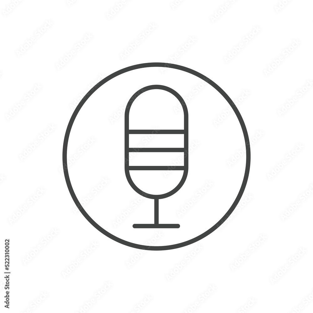 The microphone icons symbol vector elements for infographic web The microphone icons symbol vector elements for infographic web